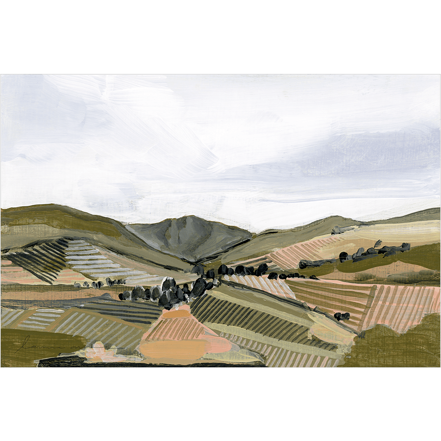 French fields landscape painting