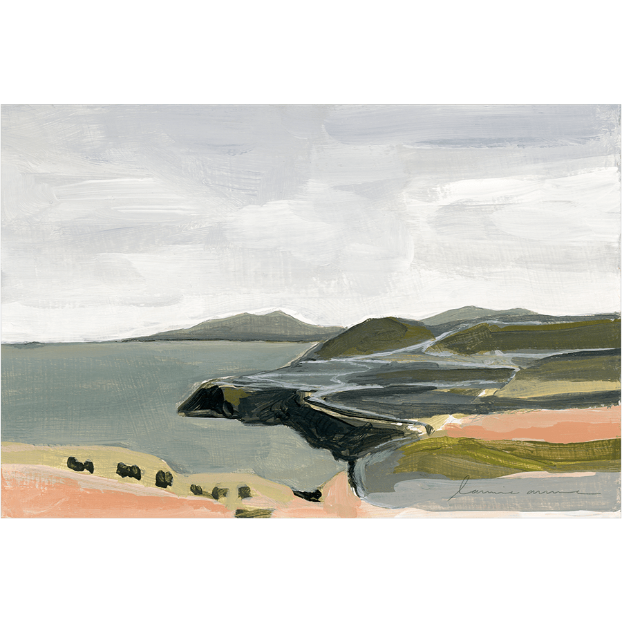 French trails coastal landscape painting