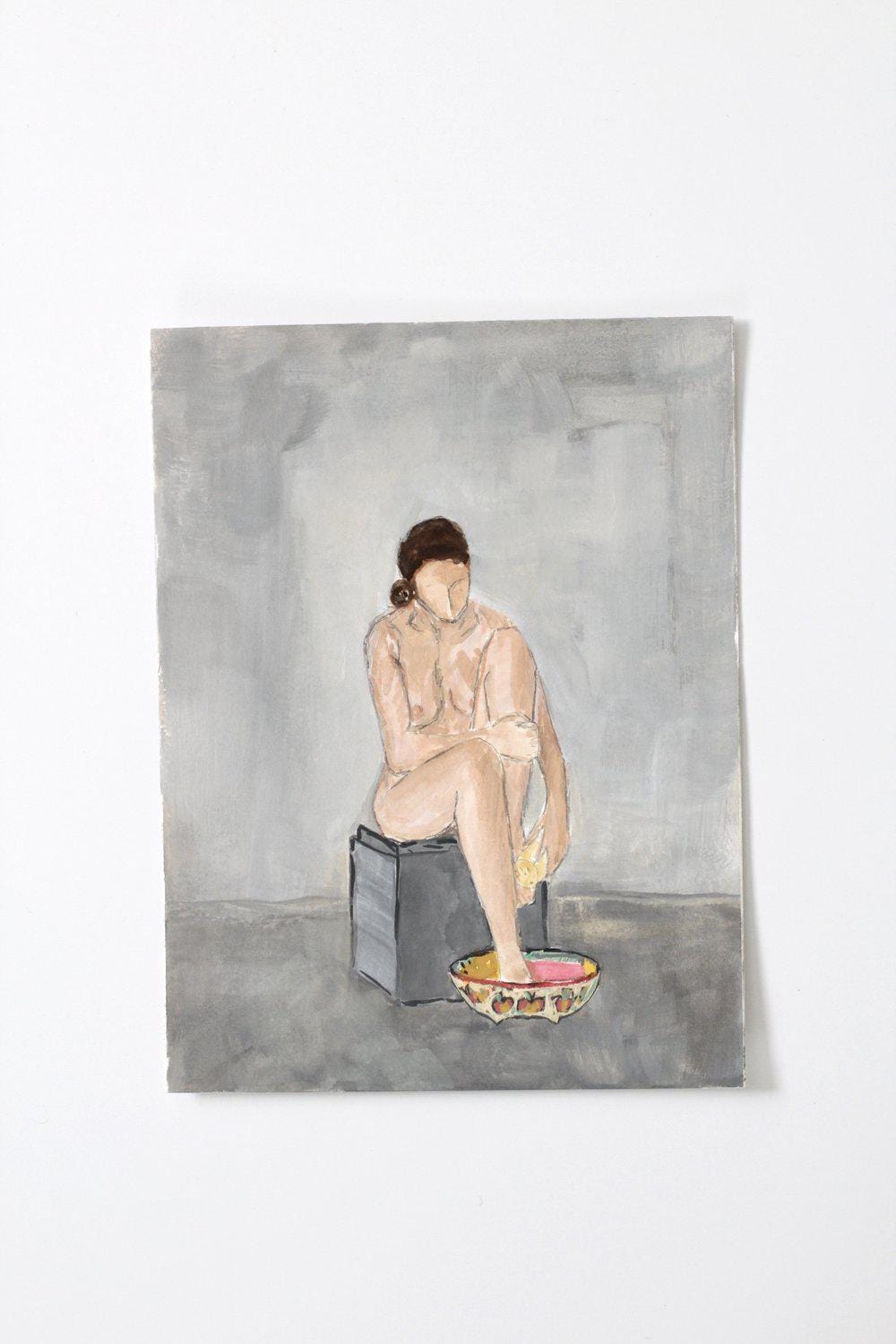 Figure painting, woman seated with bowl of water, fullsizeoutput_2056