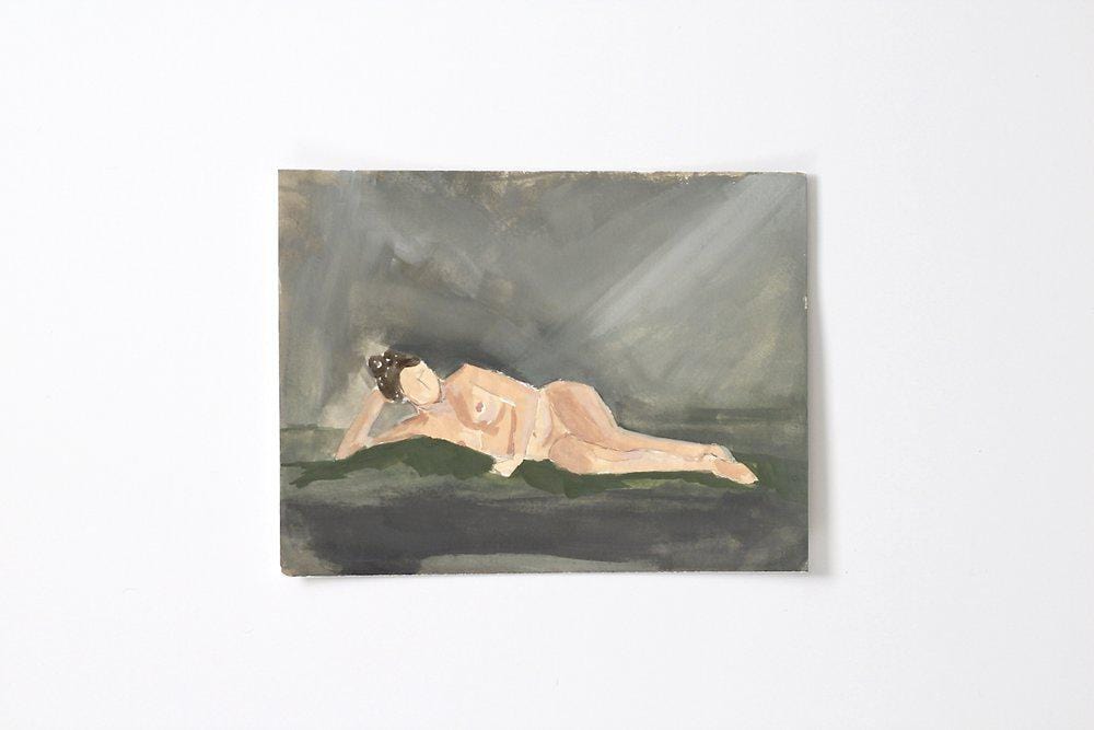 Painting of reclining nude figure