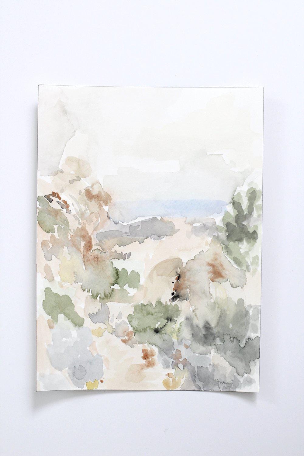 Watercolor landscape painting