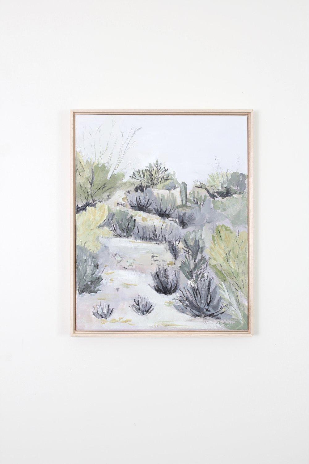 "Morning Desert" Framed Acrylic Painting 16x20
