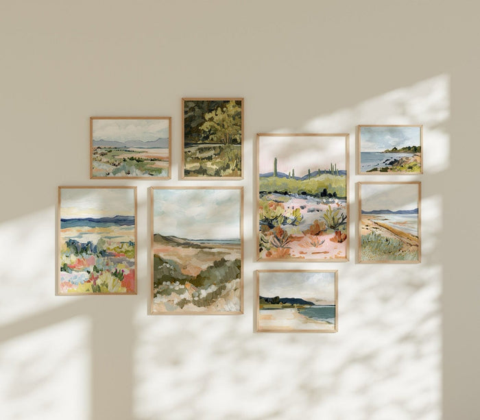 gallery wall of art prints