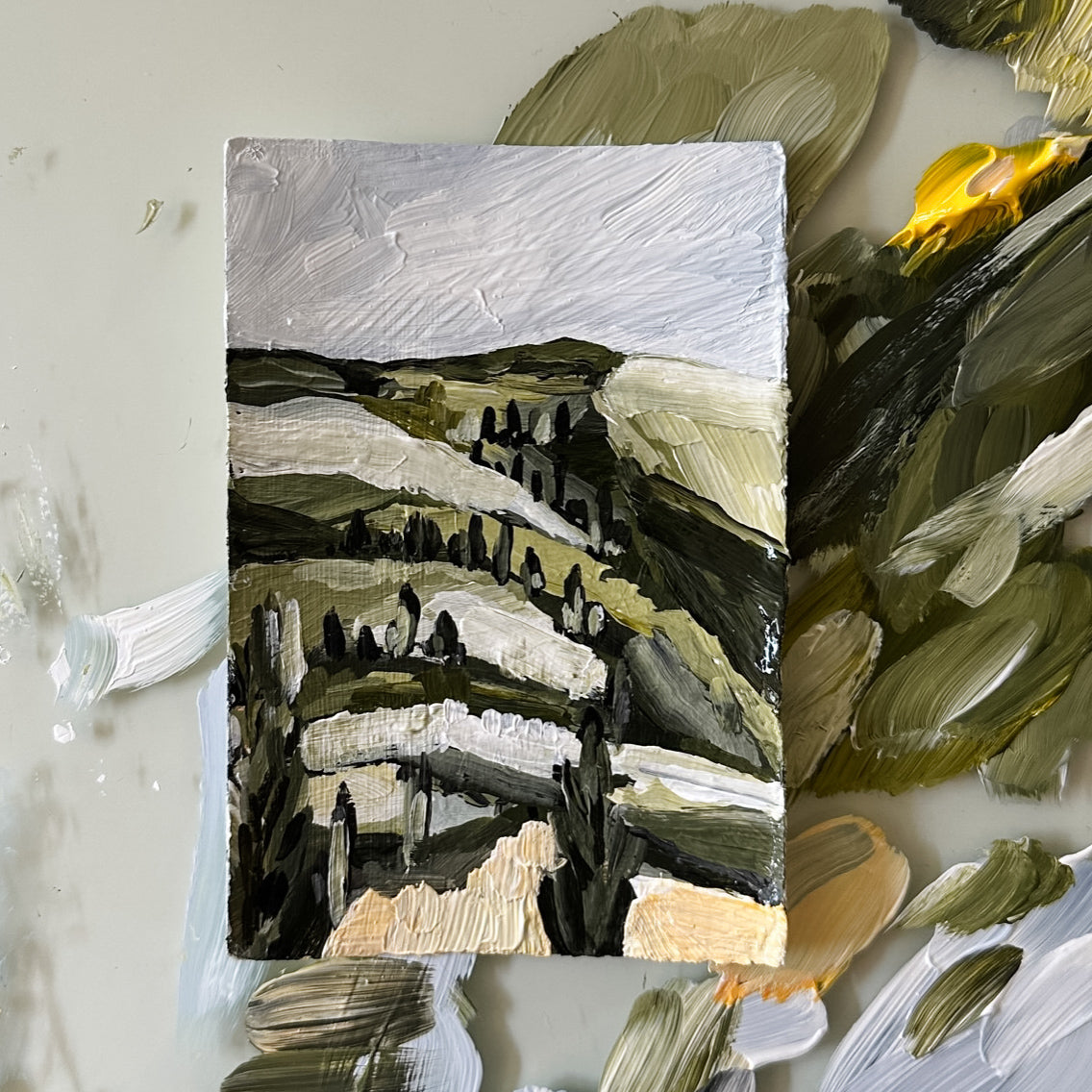 "Italian Trees" Tiny Landscape