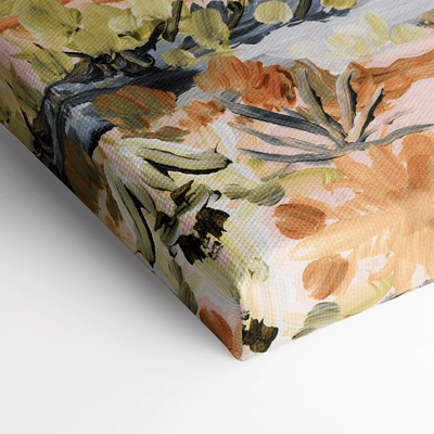 Bright desert floral print border detail