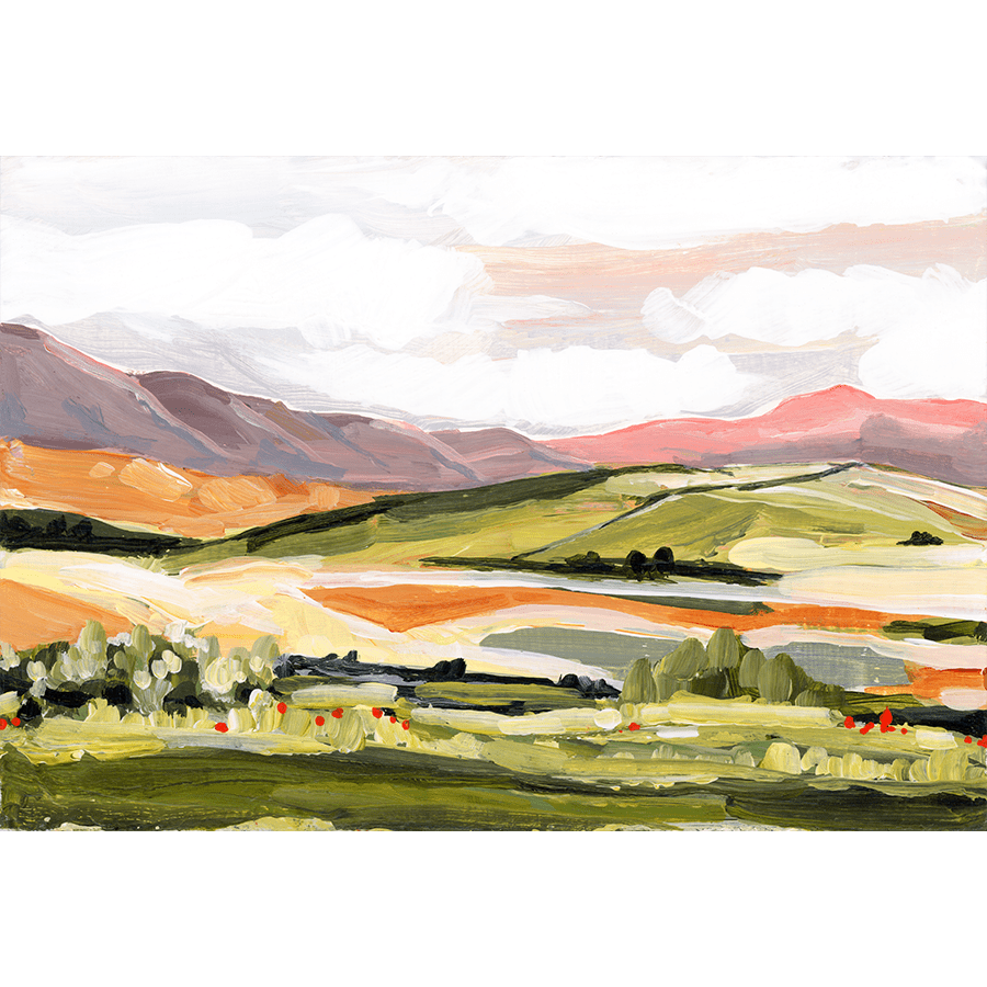 California hills landscape painting
