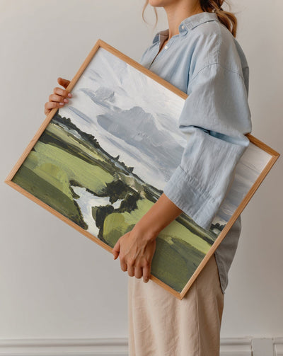 "Foggy Countryside" Signed Art Print