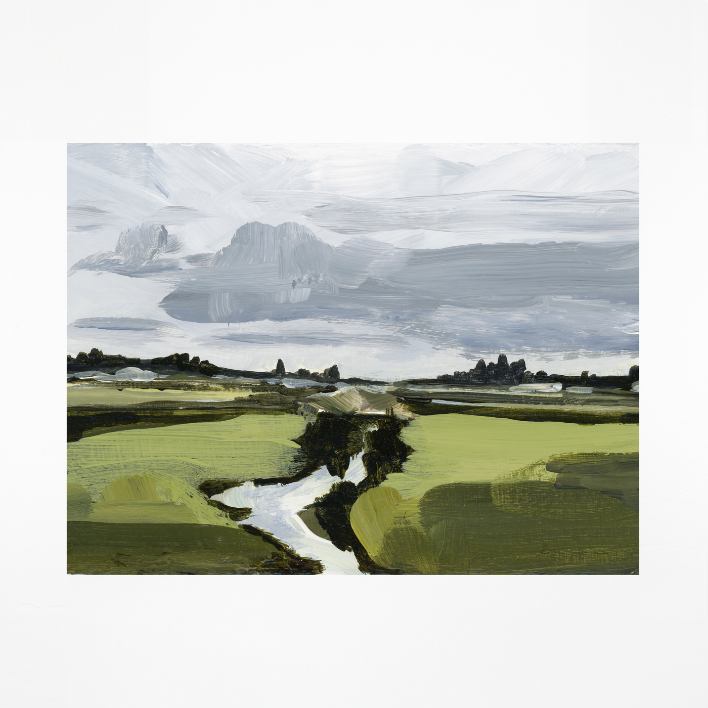 "Foggy Countryside" Art Print