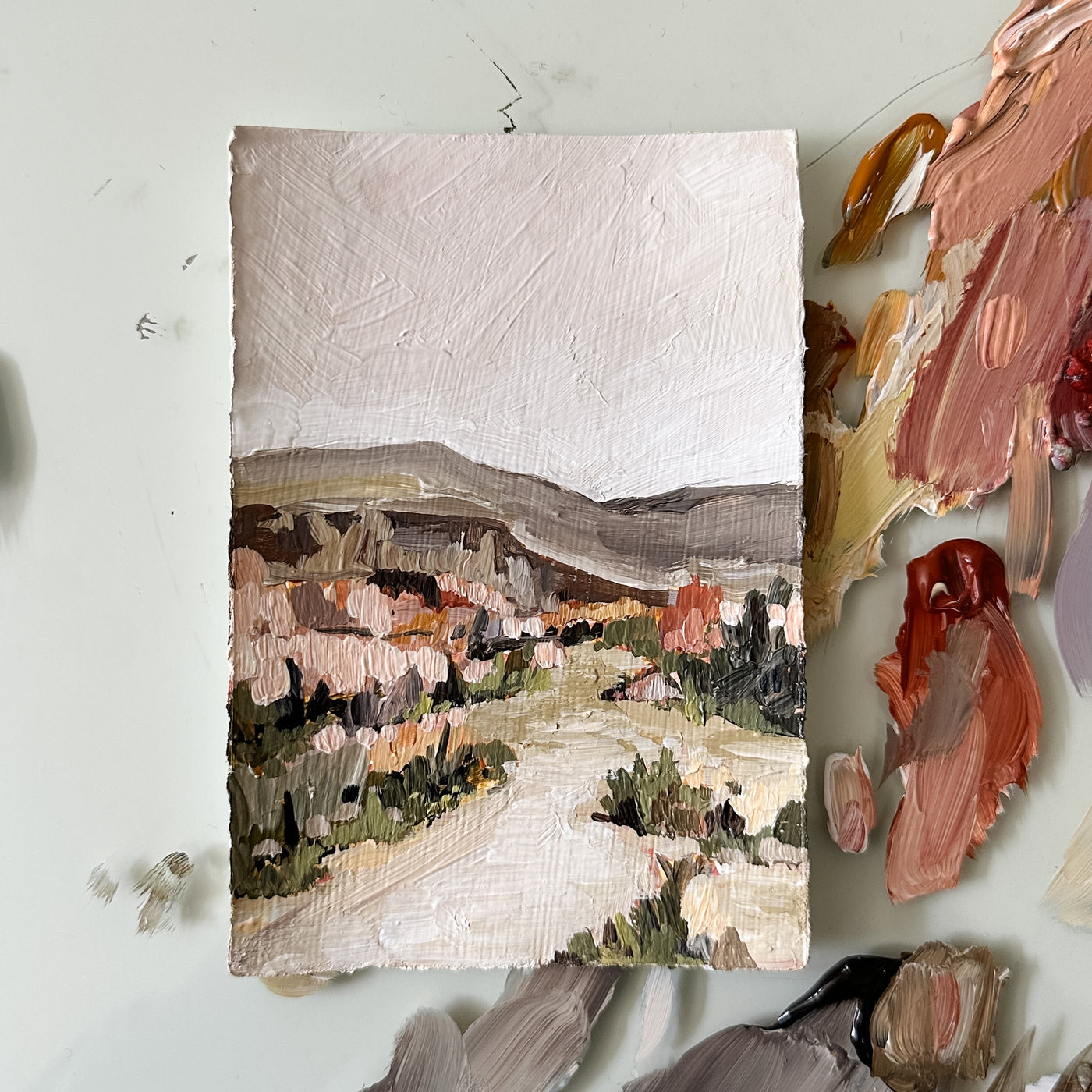 "Riverbed at Dusk" Tiny Landscape
