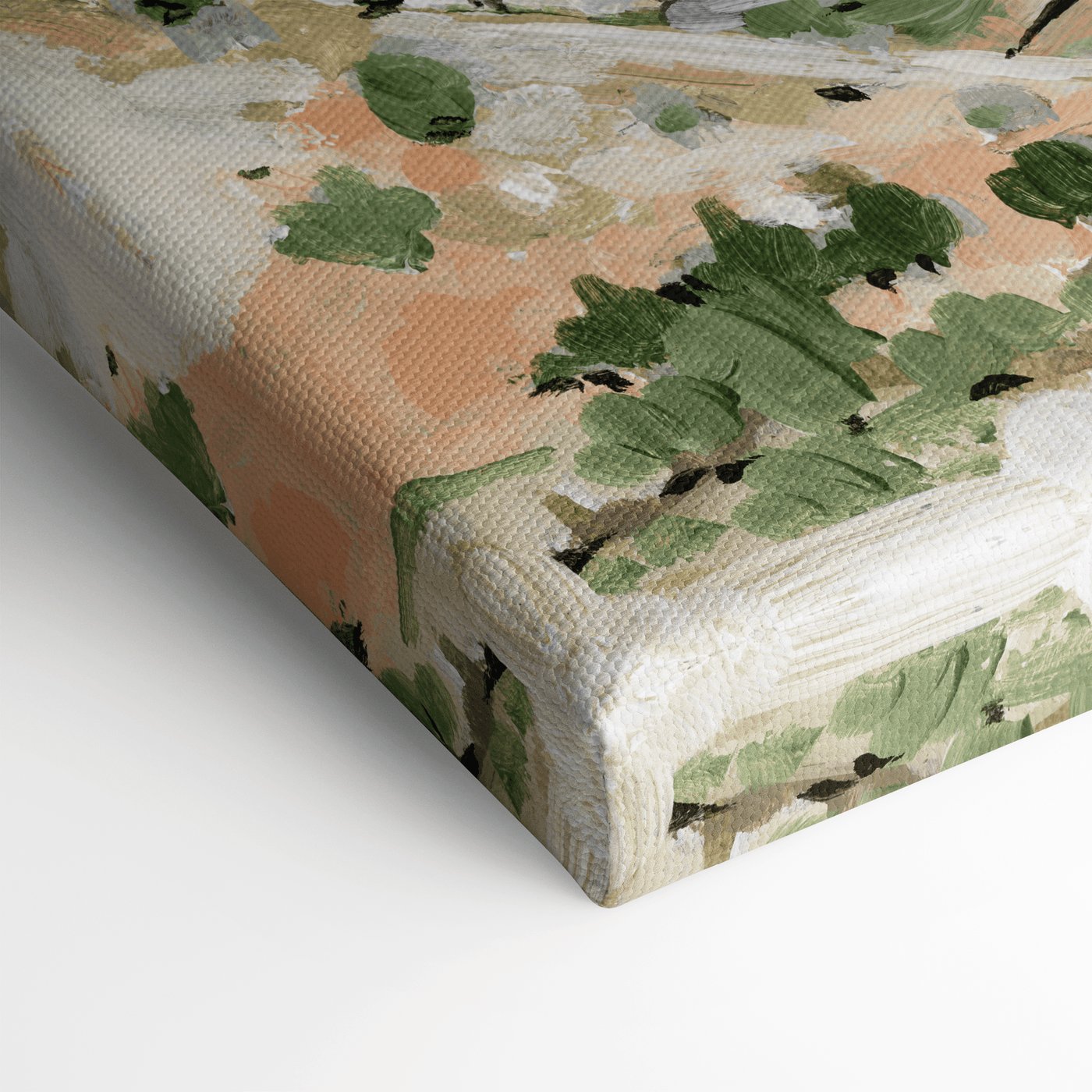 Zion printed border art with abstract floral design