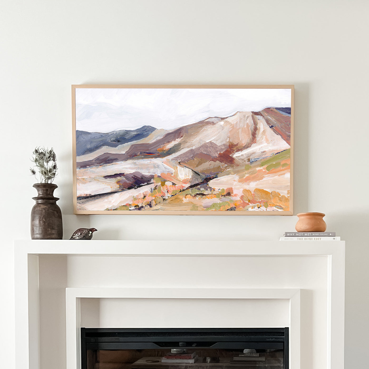 Blush Mountain TV Art