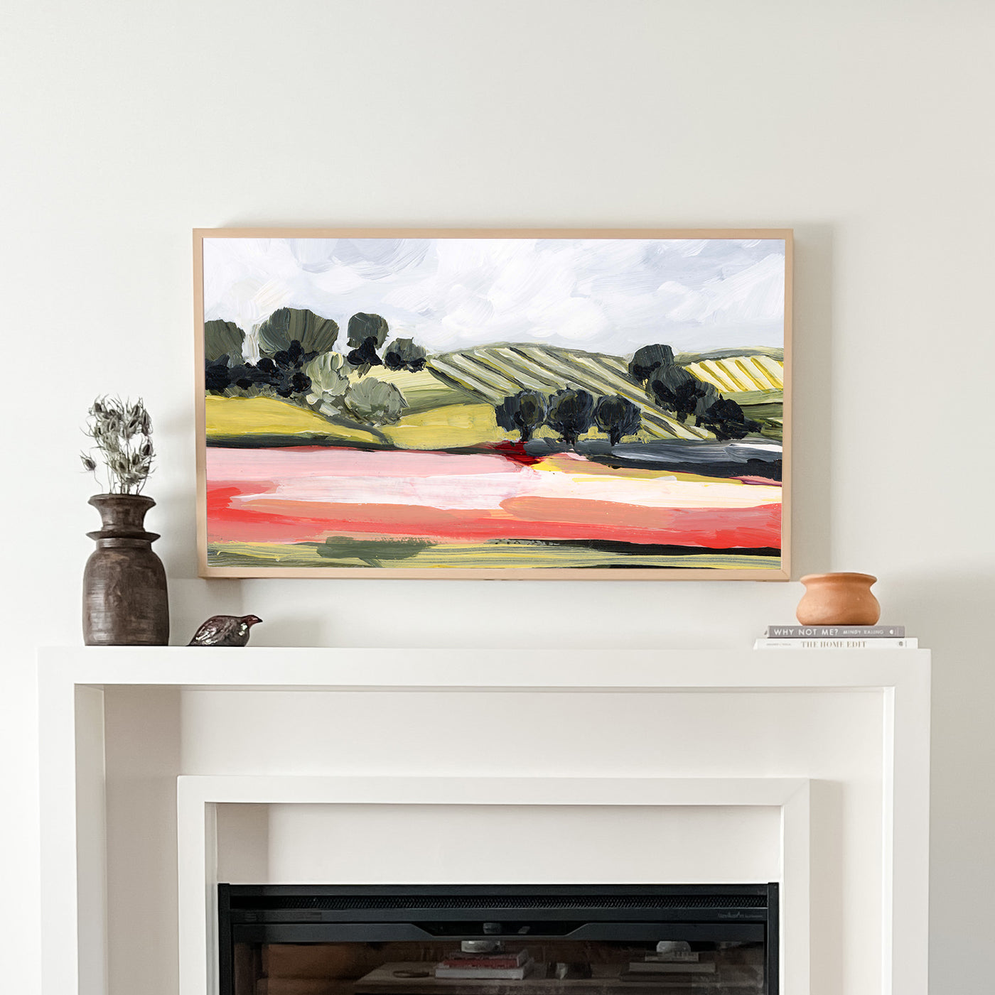 Red Fields Frame TV