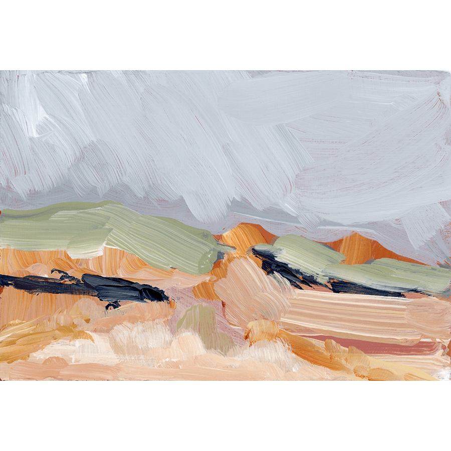 Summer storm landscape painting