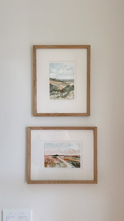 Framed "Tidal Flats" Tiny Landscape Original Painting
