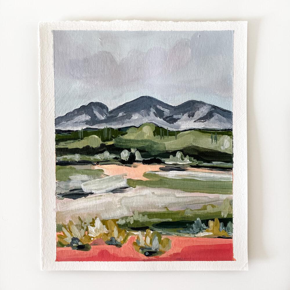 "Camelback" Original Acrylic Painting 8.5x7