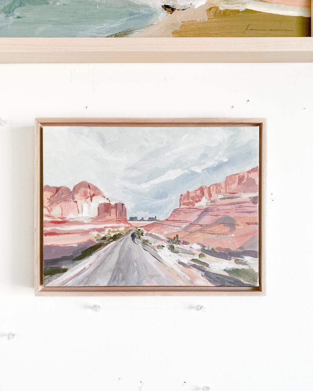 Canyon Road Framed Original Painting 9x12