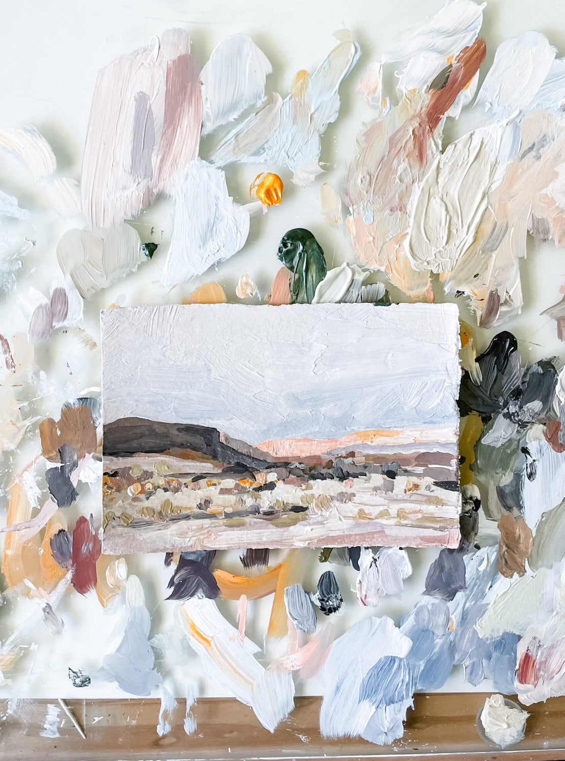 Tiny "Sun Valley" Original Acrylic Landscape