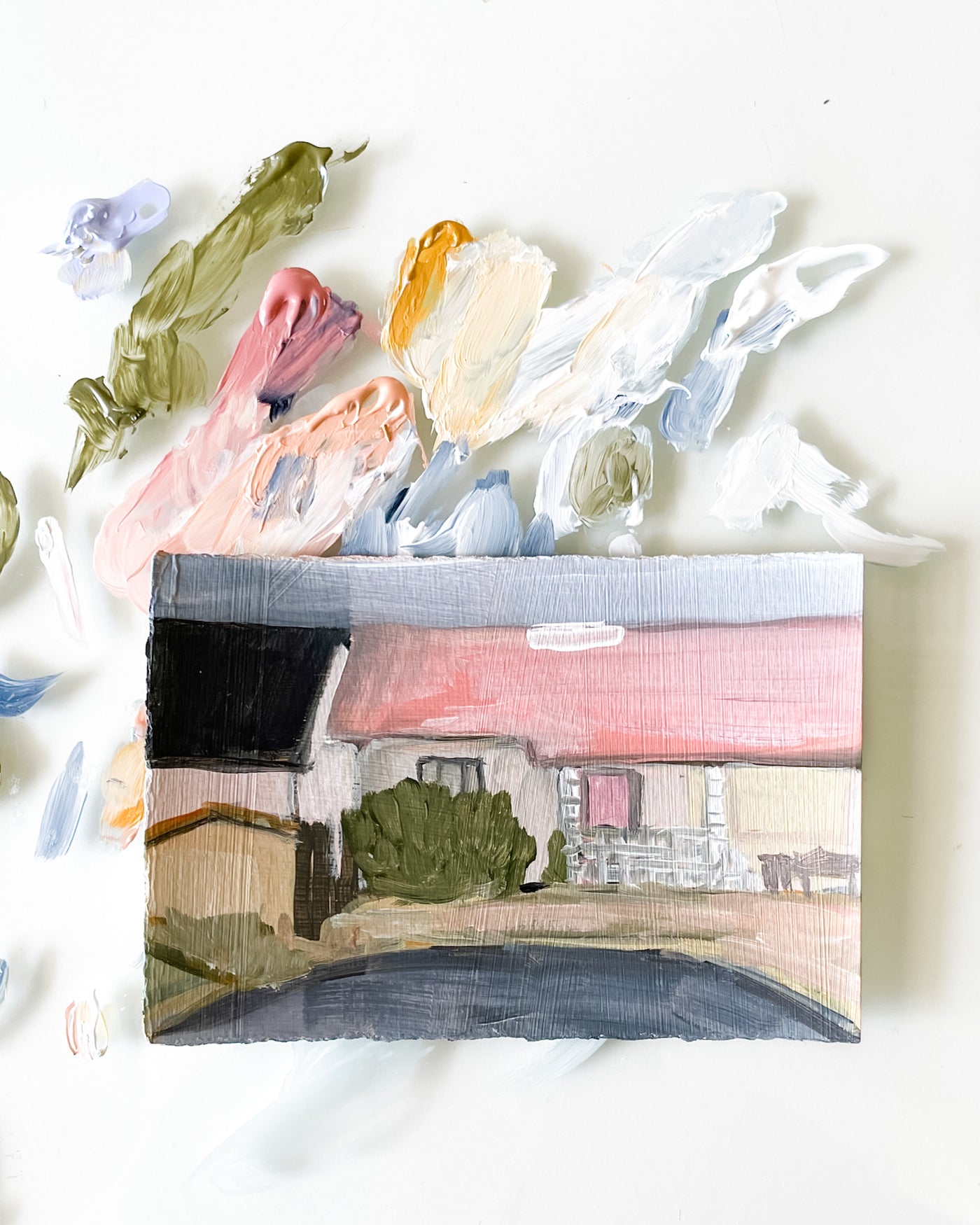 Tiny "Mike's House 2" Original Acrylic Painting
