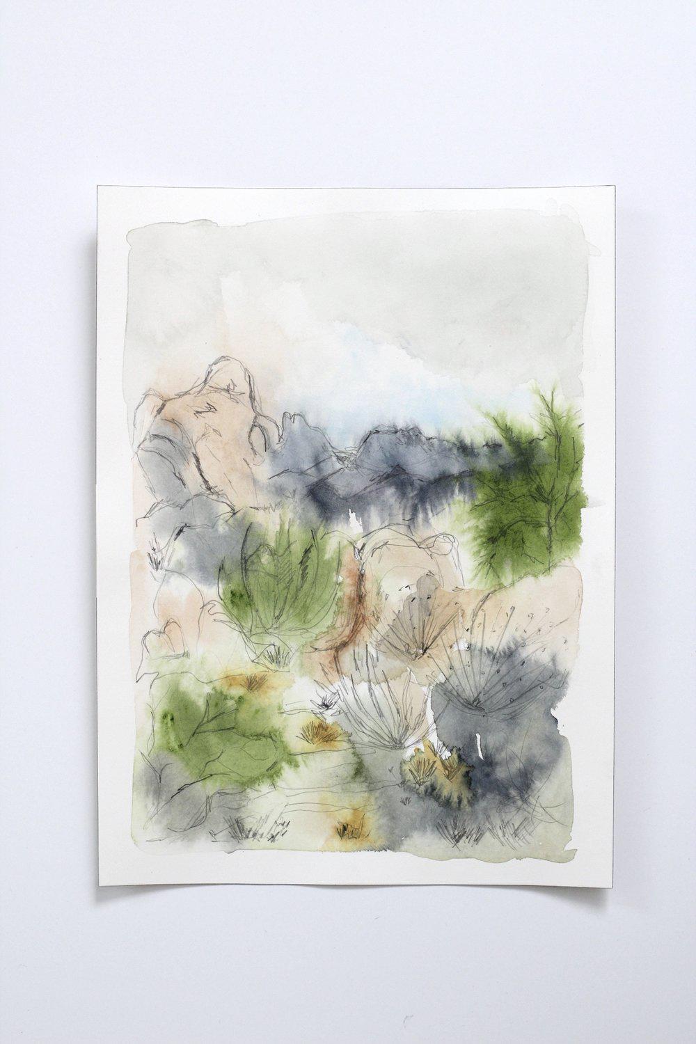 Desert Landscape with Graphite
