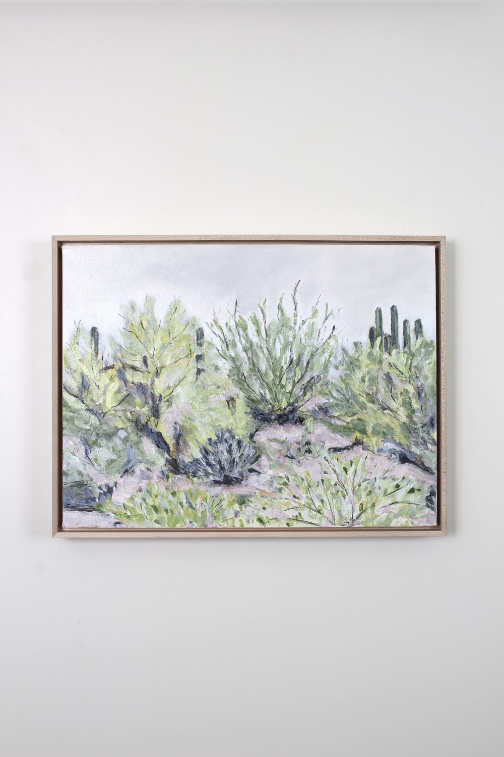 "Desert Plants" Framed Acrylic Painting 18x24