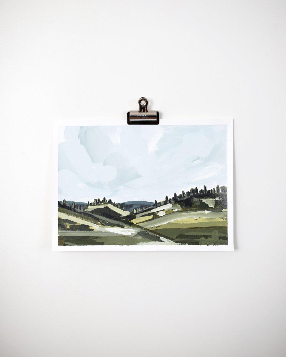"Italian Hills" Original Acrylic Painting 11x15