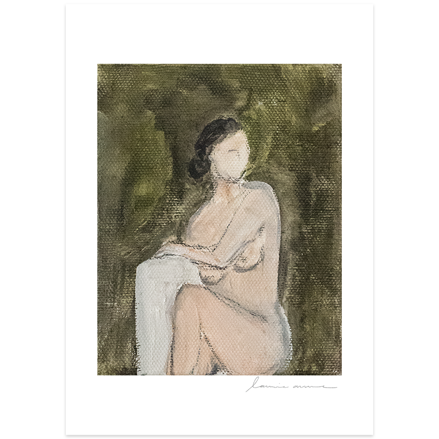 "Green Lady" Canvas Print 5x7
